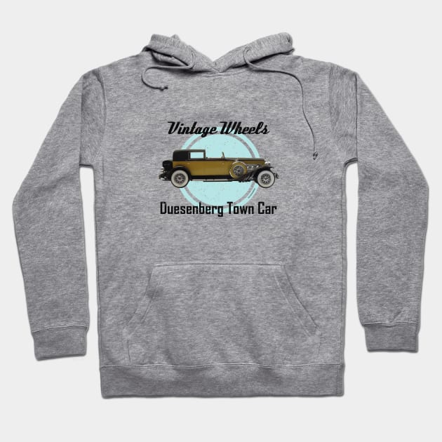 Vintage Wheels - Duesenberg Town Car Hoodie by DaJellah